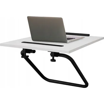 Stojan na notebook, nastavitelný počítačový stojan, skládací podpěra notebooku, bílá, 10 kg