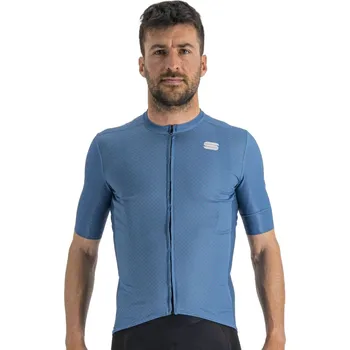 Cyklistické oblečení dres Sportful Checkmate Jersey Blue Sea Berry Blue XL