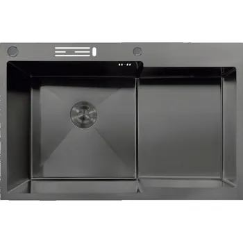 Nerezový dřez Nerezový dřez MIXXUS MH7849L-HK GRAPHITE se sifonem, grafito