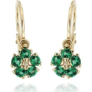 Šperk Zlatnictví U Kostela Dětské náušnice zelené kytičky 440Z 1335098442