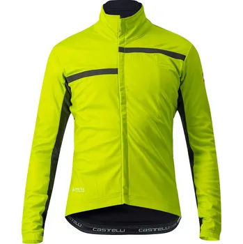 Cyklistická bunda bunda Castelli Transition 2 Jacket Electric Lime/Dark Gray-Black Reflex M
