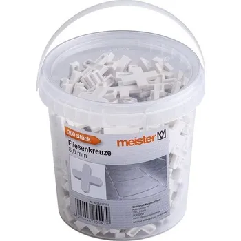 Obklad Meister distanční podložky na dlaždice 8,0 mm - praktická sada 300 kusů - vyrobeno z robustního