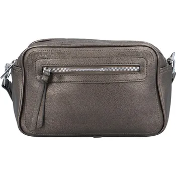 Kabelka Příjemná dámská koženková crossbody Ivette, stříbrná