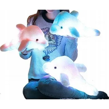 plyšák PLYŠÁK PRO DĚTI DELFÍN LED SVÍTÍCÍ