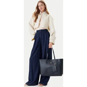 Oblečení a móda Kabelka Tommy Hilfiger Th Distinct Tote Mono AW0AW17195 Tmavomodrá OS