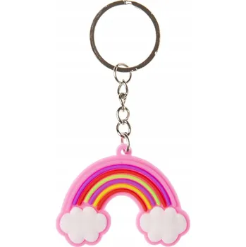 LG Imports přívěsek na klíče na klíče duha 5 cm růžová