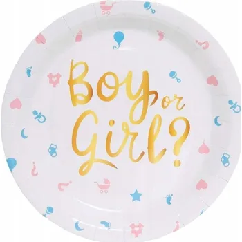 Talíř Talíře na oslavu narození miminka Fiestas Guirca 23 cm 8 ks