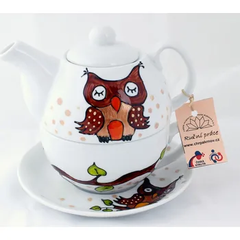 Čajová souprava Čajová sada - sova