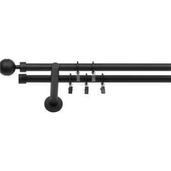 Dvouřadá Garnýž Optic 19 mm černá matná 120 cm