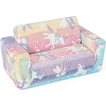 Pohovka Dětská rozkládací pohovka 2 v 1 89251036, svítí ve tmě - B COSTWAY