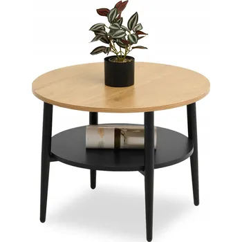 Konferenční stolek Konferenční stolek Mebel-Partner kulatý 60 x 60 x 45 cm dub zlatý