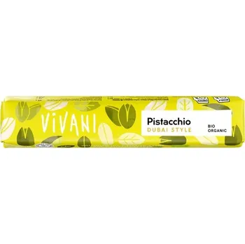 Čokoláda Vivani Tyčinka mléčná čokoláda Pistacchio Dubai style BIO 40 g