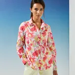 Košile s akvarelovým potiskem bílá/růžová 50