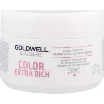Vlasová regenerace Goldwell Dualsenses Color Extra Rich 60 Sec Treatment maska na vlasy hrubé vlasy 200 ml pro ženy