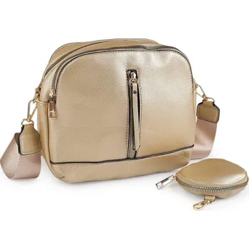 Kabelka Dámská kabelka s pouzdrem 25x21 cm - 1 zlatá sv.