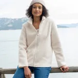 Buklé mikina na zip béžová 42/44