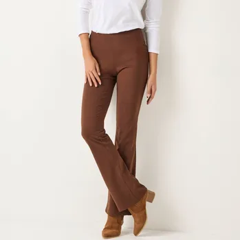 Dámské legíny Bootcut legíny s pružným pasem čokoládová 54