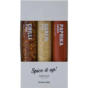 Koření Nicolas Vahé Sada koření Chilli / Garlic / Smoked paprika&nbsp;– 3 ×&nbsp;45&nbsp;g