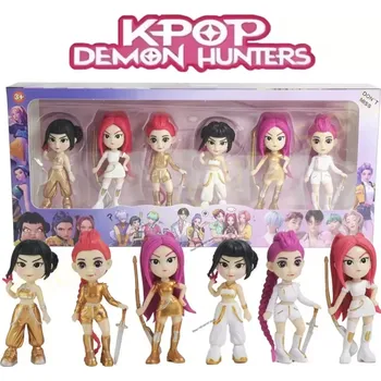 Sada sběratelských figurek - KPOP DEMON HUNTERS - KPop Lovkyně démonů (D) - 6 ks (Značka: BANDAI)