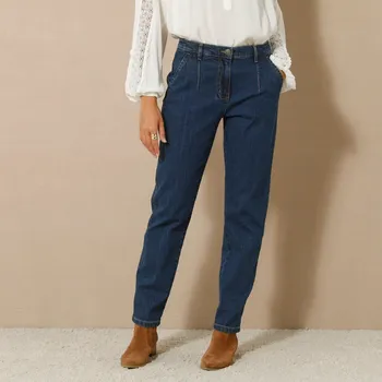 Dámské džíny Džíny mom s vysokým pasem modrá 44