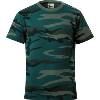 Malfini Camouflage Tričko dětské petrol