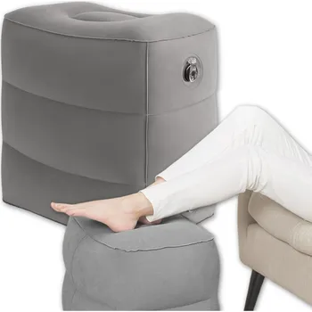 Cestovní polštářek Camerazar Nafukovací cestovní pohodlný polštář, turistický, šedý