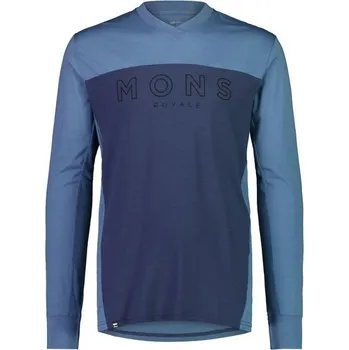 cyklistický dres volný dres s dlouhým rukávem MONS ROYALE Redwood Enduro VLS blue slate / midnight S