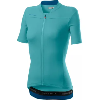 cyklistický dres dámský dres Castelli Anima 3 Celeste/Marine Blue S