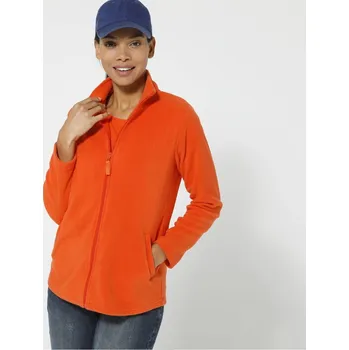 Dámská mikina Fleecová mikina na zip oranžová 50
