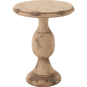 Konferenční stolek Béžový antik odkládací stůl Antiqou French - Ø 41*58 cm
