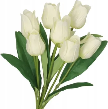 umělá květina TULIPÁNY KYTICE TULIPÁNŮ UMĚLÉ KVĚTY GUMOVÉ 43CM 9GAL