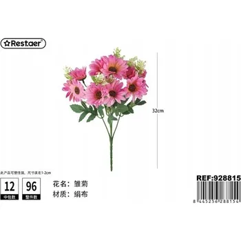 umělá květina Rest.aer - Svazek 5 větviček, 15 hlaviček sedmikrásek, 32 cm