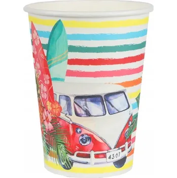 Sklenice Kelímky ALOHA havajská párty BAREVNÉ 250ml x10