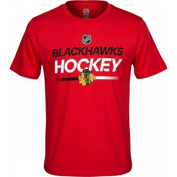 Chlapecké tričko Outerstuff Dětské tričko Chicago Blackhawks NHL Apro Wordmark Ss Ctn Tee Velikost: Dětské XL (14 - 16 let)