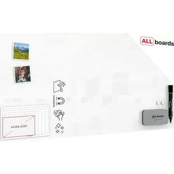 Skleněná tabule 120 x 60 cm ALLboards CLASSIC TS120x60W