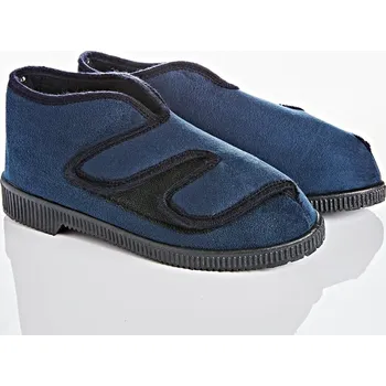 Dámské pantofle Bačkory z mikroveluru nám. modrá 38