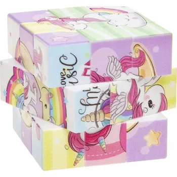 Hlavolam Kouzelná kostka Jednorožci logická hra hlavolam