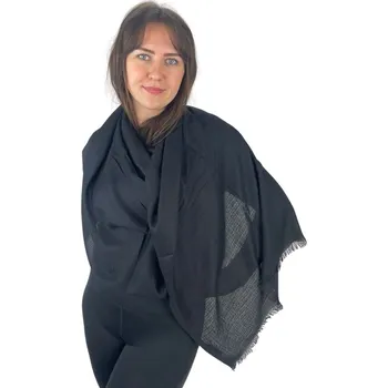 Šátek Dámský šátek 90 x 175 cm Jemný vzor 23-10 - černý