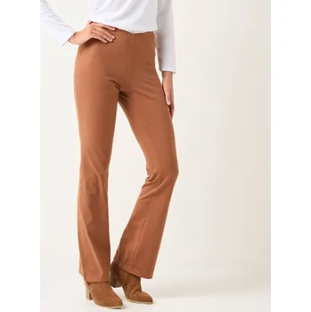 Dámské legíny Bootcut legíny s pružným pasem oříšková 46/48