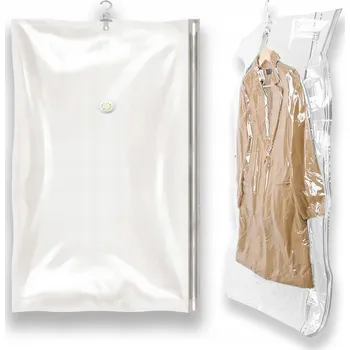Organizér oblečení VAKUOVÉ PYTLE NA OBLEČENÍ S VĚŠÁKEM ZÁVĚSNÉ VÁKUOVÝ PYTEL 70x105