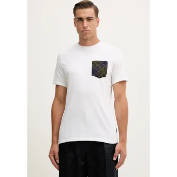 Pánské tričko Bavlněné tričko Barbour MTS1470 bílá 00X, vel. XXL