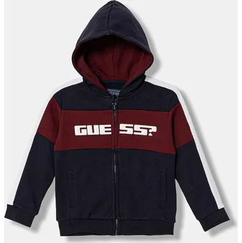Chlapecká mikina Dětská bavlněná mikina Guess N6RQ02.KA6R4.PPY2 námořnická modř 59X, vel. 113-118