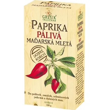 Koření *Paprika pálivá maďarská mletá 100g, Grešík (MDT 8.7.2025)