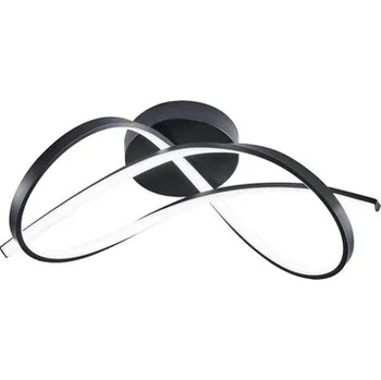 Černé LED stropní svítidlo ERDA