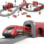 Woopie sada elektrická vláčkodráha lokomotiva hasičská 66 ks