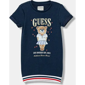 Oblečení a móda Dětské bavlněné šaty Guess K6RK11.KAD74.PPY2 námořnická modř 59X, vel. 88-96