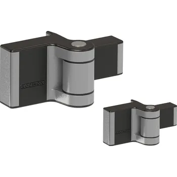 pant LOCINOX® PUMA nerezový pant pro křídlové branky, černá RAL9005 - regulovatelný, nosnost 30 kg, otevíratelný do 180°, barva černá nebo stříbrná, balení 1 pár