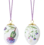 Royal Copenhagen Porcelánové velikonoční ozdoby 2026 Thistles – set 2 ks