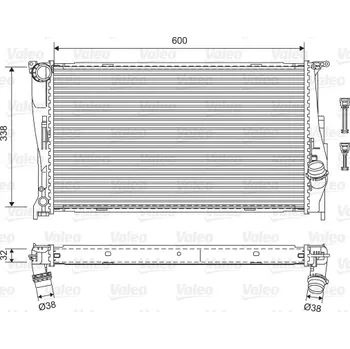 Chladič motoru Chladič, chlazení motoru VALEO 701601