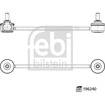 Stabilizátor nápravy Tyč nebo vzpěra stabilizátoru FEBI BILSTEIN 196240